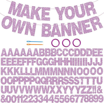 BEISHIDA Light Purple 116 PCS A-Z DIY Letter Custom Banner Party Decor | 111 by Beishida
