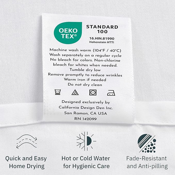 California Design Den King Size Pillowcase Set - 400 Thread Count, 100% Cotton Sateen, Set of 2 Pillow Covers, Soft and Breathable - Light Grey