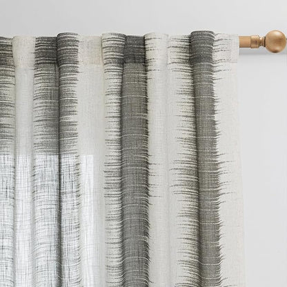 MYSKY HOME Bedroom Curtains Linen Textured Sheer Panels, Curtains 63 Inch - Image 8