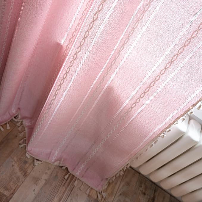 Sutuo Home Boho Curtain for Bedroom Living Room Nursery Kitchen, Light - Image 6