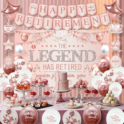 Roetyce Rose Gold Retirement Party Decorations - Image 3