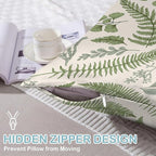 Satin Pillowcase 1 Pack-Leaves Herbs and Wildflowers Eucalyptus Silky Pillow Cover for Hair and Skin,King Size 20x36 Inch Soft Cooling Printed Pillow Cases with Hidden Zipper,Gifts for Women Men