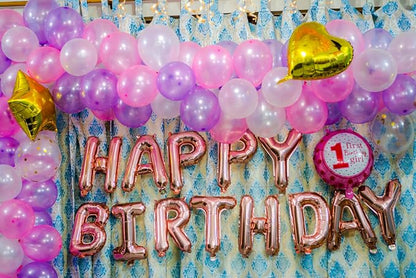 Rose Gold Happy Birthday Balloon Banner, 16 Inch Foil Mylar Happy Birthday - Image 7