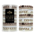 Beige & White Hair Ties for Thick Hair, Grab & Go Pony Tube, 15 Pack, White Chocolate, Thick No-Crease Bands with Strong Hold, Damage-Free Design, Soft Neutral Pack | L. Erickson.