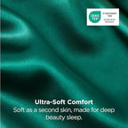 Bedsure King Size Satin Pillowcase Set of 2 - Dark Green Pillow Cases for Hair and Skin with Envelope Closure, Similar to Silk Pillow Cases, Gifts for Women, 20x36 Inches, 2pcs