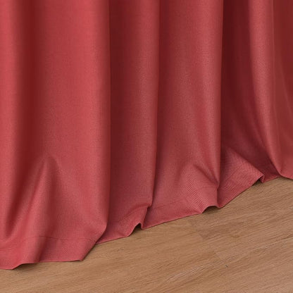 Christmas Red Linen Curtains 84 Inch Length 2 Panels Set - Image 9