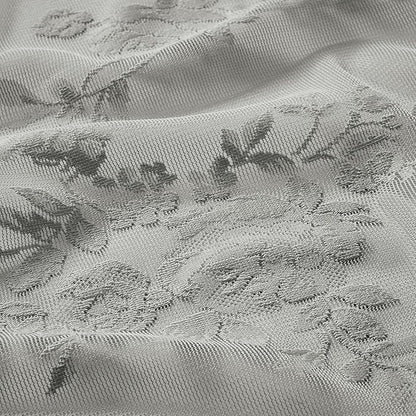 Grey Lace Curtains 108 Inches Long 2 Panels Gray Floral Curtains Embroidery Rod - Image 6