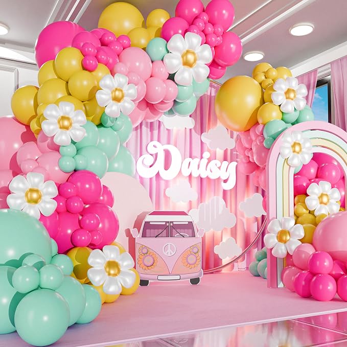 ALL-IN-1 Daisy Balloons Garland Kit & Arch - Image 6