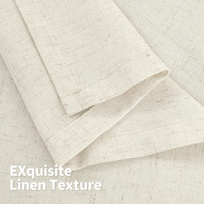 YoungsTex Natural Linen Curtains 72 Inch Length 2 Panels - Image 8