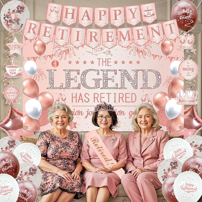 Roetyce Rose Gold Retirement Party Decorations - Image 4