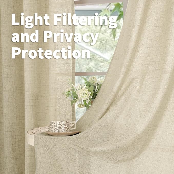 YoungsTex Linen Curtains 80 Inch Length - Image 5