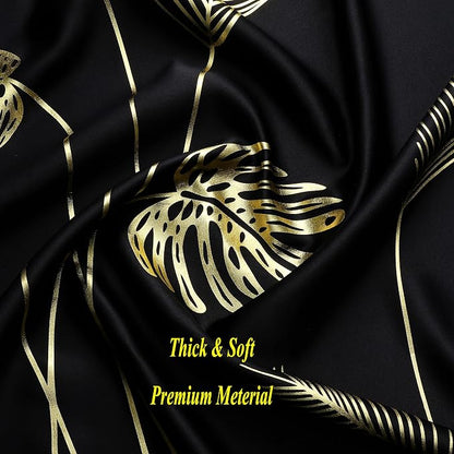 Black Blackout Curtains for Bedroom 90 Inches Long, Room Darkening Grommet - Image 5