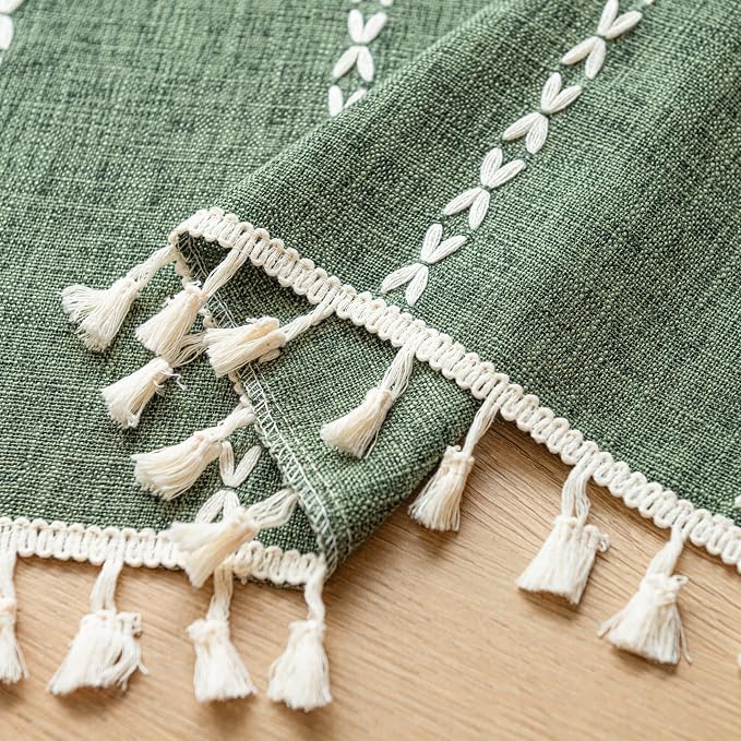 Sutuo Home Boho Valance Short Curtains Tier - Image 8