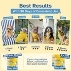 Happy Paws Dental Soft Chew, Dog Breath Freshener & Teeth Cleaning Treats, Oral Care Support for All Breeds, Sizes & Ages, Natural Spearmint Flavor, Organic & Non GMO (100 Chews)