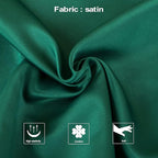 NTBAY Zippered Satin Body Pillow Pillowcase, Silky Slip Cooling Body Pillow Cover, Long Side Hidden Zipper, 20x54 Inches, Dark Green