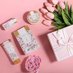 Spa Luxetique Gift Baskets for Women, Dasiy Dream Scented 15pcs Bath Gift Sets with Shower Gel, Hand Cream and Tote Bag, Mother's Day Gifts for Mom