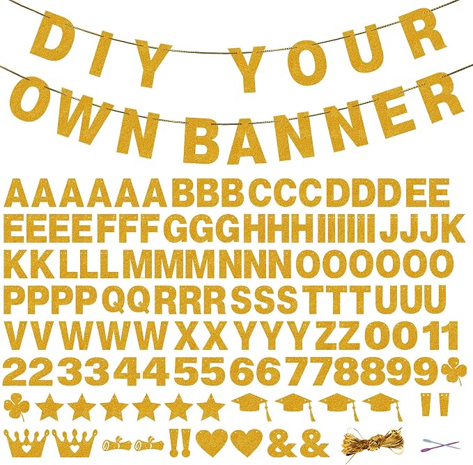 131 PCS Custom Banner DIY Letter Banners Personalized Banner by Unknown