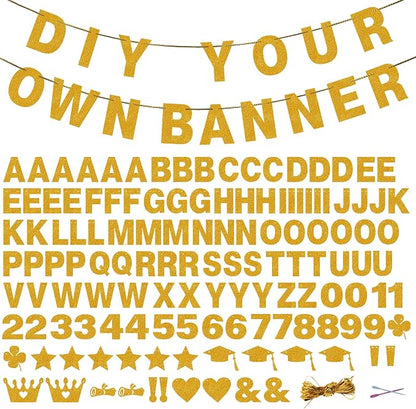131 PCS Custom Banner DIY Letter Banners Personalized Banner by Unknown