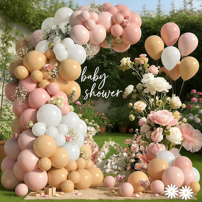 Light Pink White Nude Balloons 12INCH 5INCH Pale Pastle Pink White Balloon - Image 8