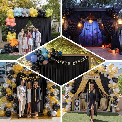 10ft×12ft Black Backdrop Curtain - Image 4
