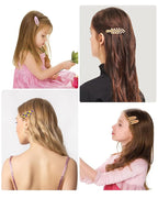No Crease Hair Clips, 18 Pcs Checkerboard No Bend Clips, Acrylic Resin Styling Makeup Creaseless Flat Clips for Women Girls