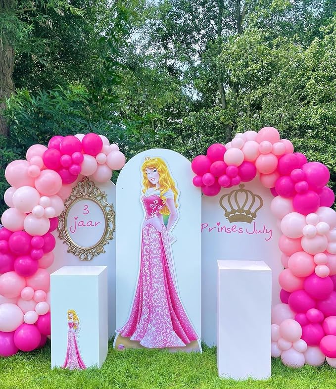 Pink Balloon Garland Arch Kit, Kelfara 109Pcs Hot Pink Latex Pastel Pink Balloon - Image 7
