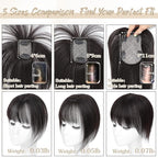 Human Hair Toppers for Women - 150% Density Clip In Hair Topper with Bangs U Shape 10 Inch Toppers Hairpieces for Women Perfect for Thinning Hairr Ideal for Daily Use Brown Black