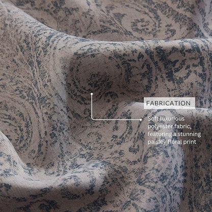 Threadmade Vittoria Paisley Printed Blackout Curtain Panel - Image 5