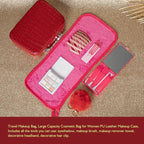 Birthday Gifts for Women Teens Girls, Spa Gift Set, Christmas Gifts for Women, 12 Pcs Rose Vanilla Bath Set, Self Care gifts Bag Makeup Cosmetic Bag, Spa Kit for Teenage Gifts, Daughter Gift Set