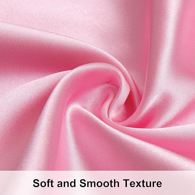 NTBAY 2 Pack Satin Queen Pillowcases for Hair and Skin, Luxurious and Silky Pillow Cases with Envelope Closure, 20x30 Inches, Pink