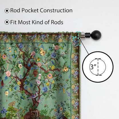 HMS Happy Memories Door Curtain, Tree of Life, 1 Panel | Rod Pocket, Thermal - Image 6