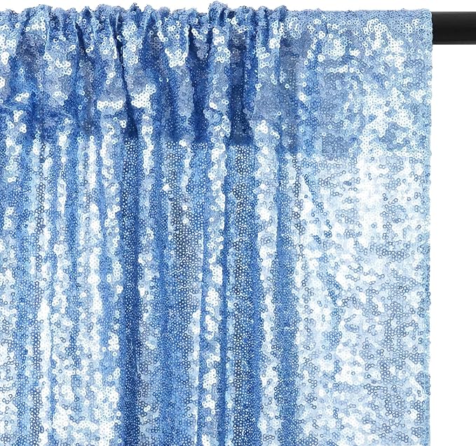Eternal Beauty Baby Blue 3mm Sequin Backdrop 8x10 Ft - Image 6