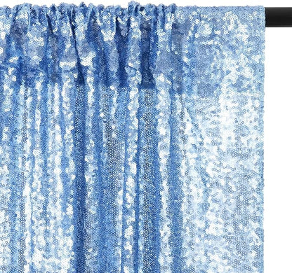 Eternal Beauty Baby Blue 3mm Sequin Backdrop 8x10 Ft - Image 6