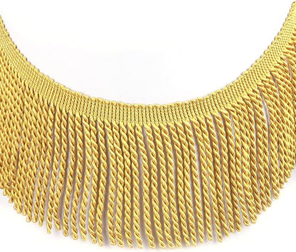 5 Yard Curtain Bullion Fringe Trim-Rayon Tassel Embellishments | 4 Inch Wide by fenghuangwu
