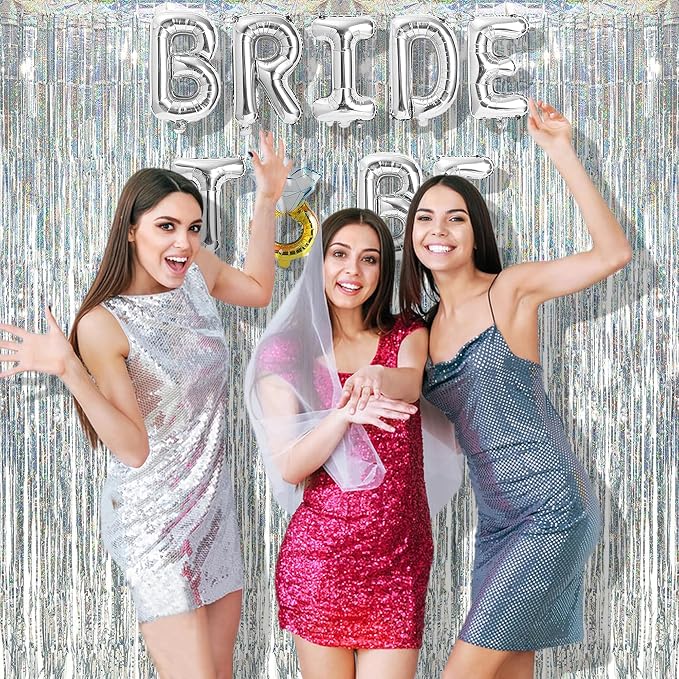 BRAVESHINE Silver Streamers Party Fringe Backdrop Christmas Decorations | - Image 2