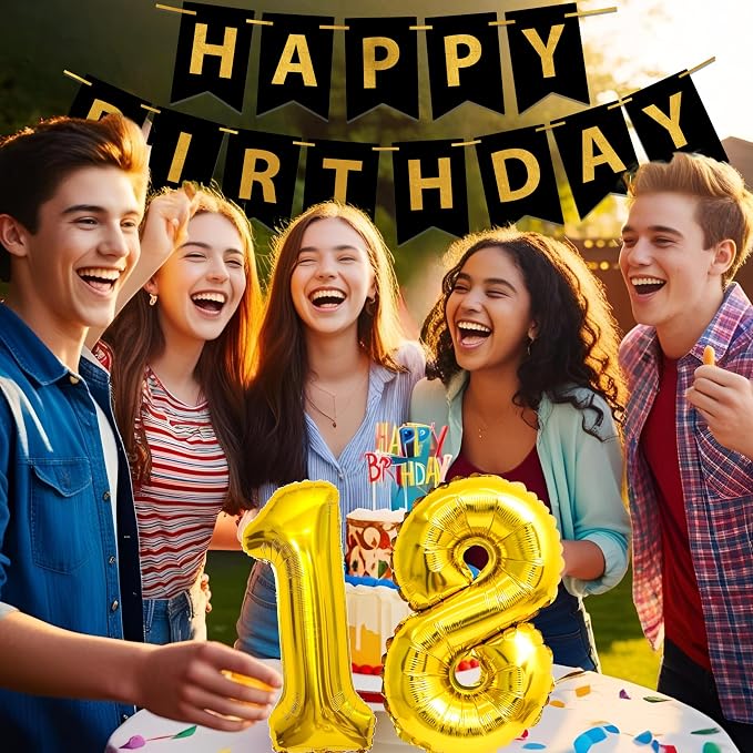 Gold 18th birthday decorations for boys Men - Image 8