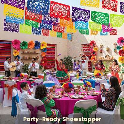DOMESTAR 2 Packs 36 FT Mexican Party Banner, Fiesta Party Decoration | Papel - Image 2