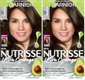 Garnier Hair Color Nutrisse Ultra Coverage Nourishing Creme, 500 Deep Medium Natural Brown (Glazed Walnut) Permanent Hair Dye, 1 Count (Packaging May Vary) (Pack of 2)