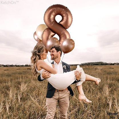 KatchOn, Coffee Brown 8 Balloon Number - Image 7