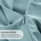 INFIIXSO Mulberry Silk Pillowcase for Hair and Skin, Silk Pillow Cases Queen Size with Hidden Zipper 20x30 Inches, Super Smooth and Soft Cooling Pillow Cases for Hot Sleepers(Haze Blue, 1 Pack)