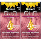 Garnier Hair Color Olia Ammonia-Free Brilliant Color Oil-Rich Permanent Hair Dye, 7.20 Dark Rose Quartz, 2 Count (Packaging May Vary)