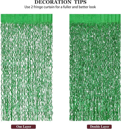Green Foil Backdrop Curtain - Image 5
