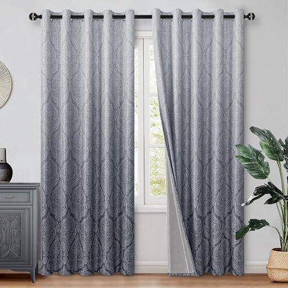 DWCN Grey Blackout Curtains for Bedroom 84 Inch Long by DWCN