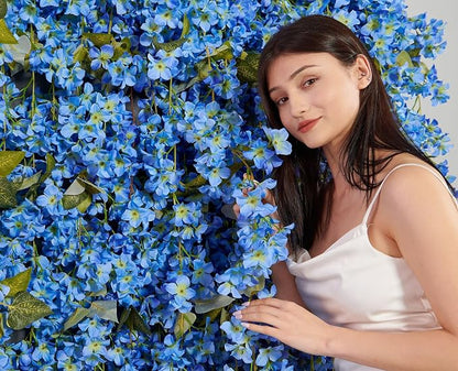 Artificial Flower Garland 2pcs 5.6ft Hydrangea Vine Decor, Hanging Faux - Image 5