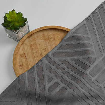Simplebrand Semi Sheer Charcoal Grey Curtains 96 Inches Long 2 Panels, Light - Image 7
