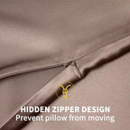 ZIMASILK 100% Pure Mulberry Silk Pillowcase for Hair and Skin Health,Soft and Smooth,Both Sides Premium Grade 6A Silk,600 Thread Count,with Hidden Zipper,1pc(Standard 20''x26'',Gray Brown)