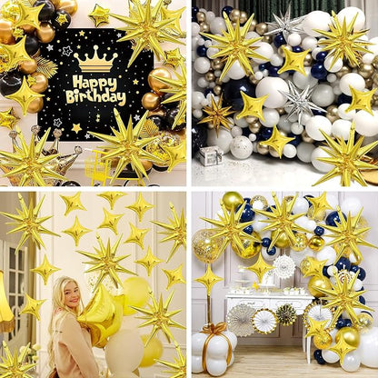 HILAVO 12PCS Gold Star Balloons - Image 4