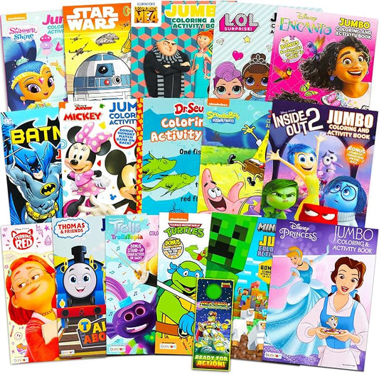 16 Bulk Coloring Books for Kids Ages 4-8 by BendonInc