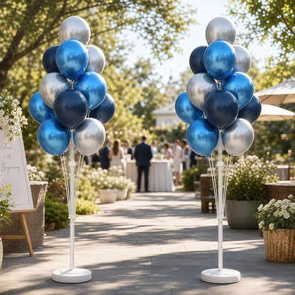 Blue Silver Balloon Column Stand - Image 7