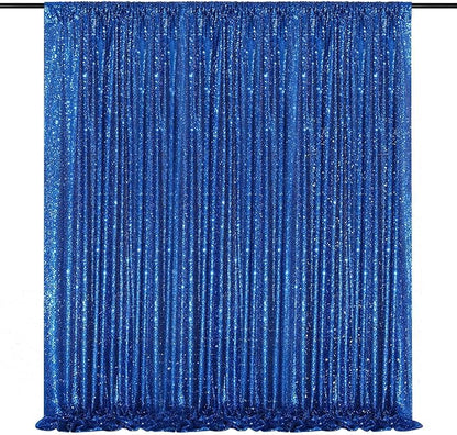 Sequin Backdrop Curtain Royal Blue Glitter Photography Background 8ftx8ft | by QueenDream